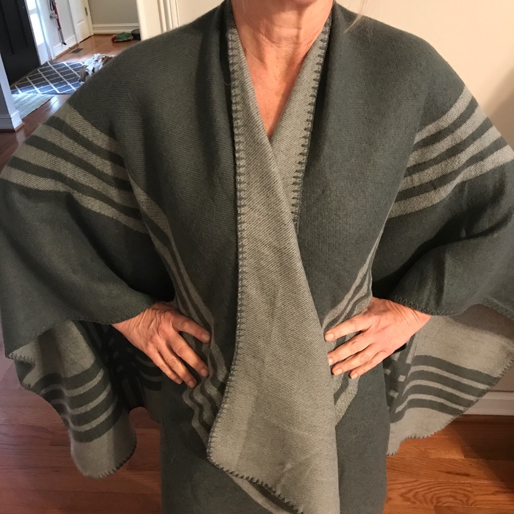 Grey poncho